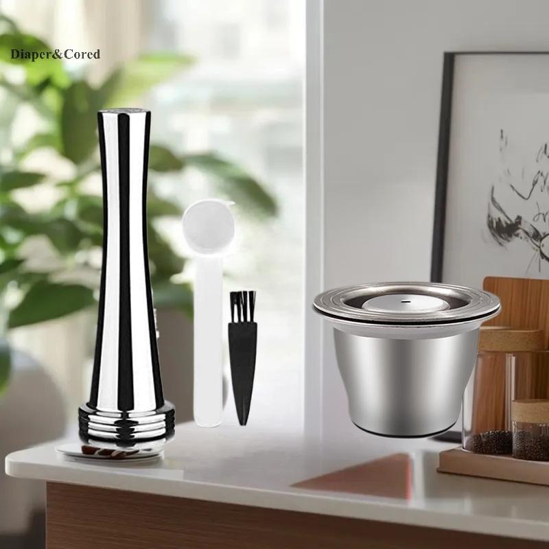 Giá đỡ cà phê tái sử dụng bằng thép không gỉ DIAPER & CORED cho Nespresso Inissia / Essenza YTH