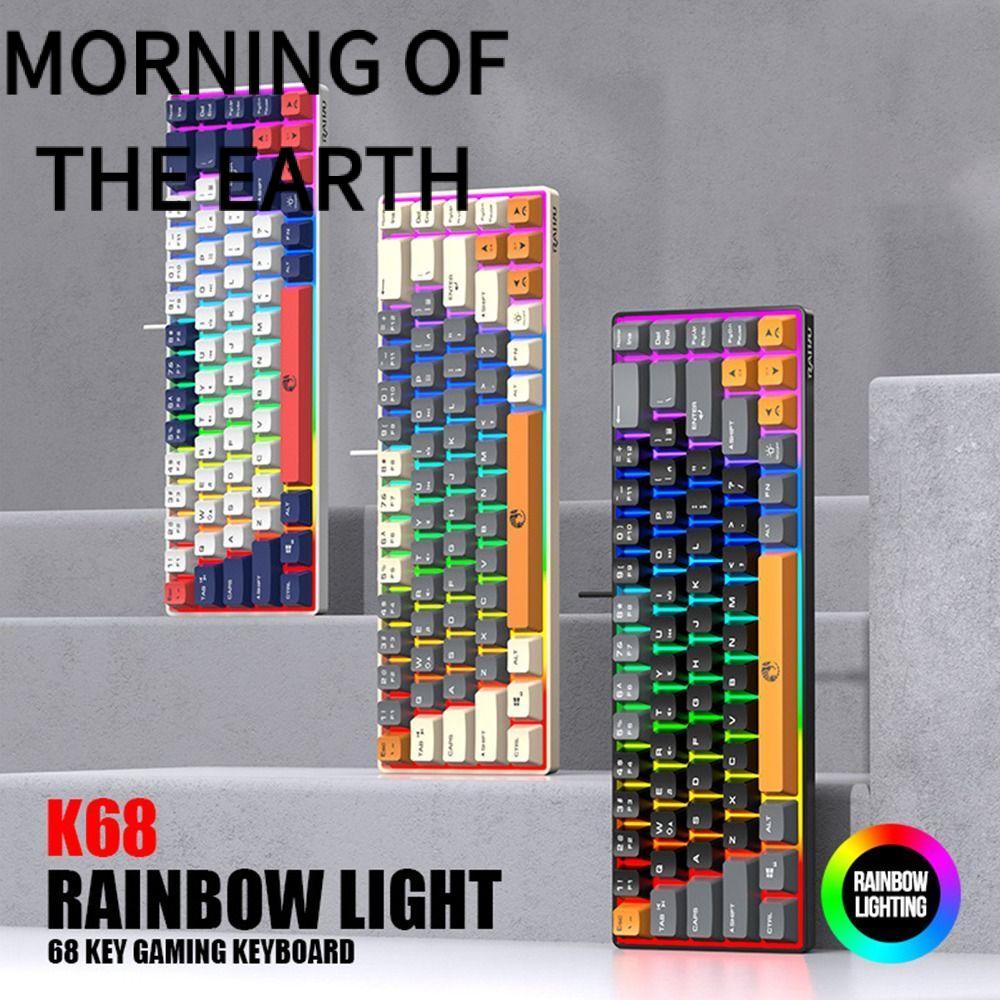 MORNING OF THE Bàn phím chơi game, Blue Switch Thai Keys RAIKU K68 Bàn phím, Đèn nền kết nối USB 68 