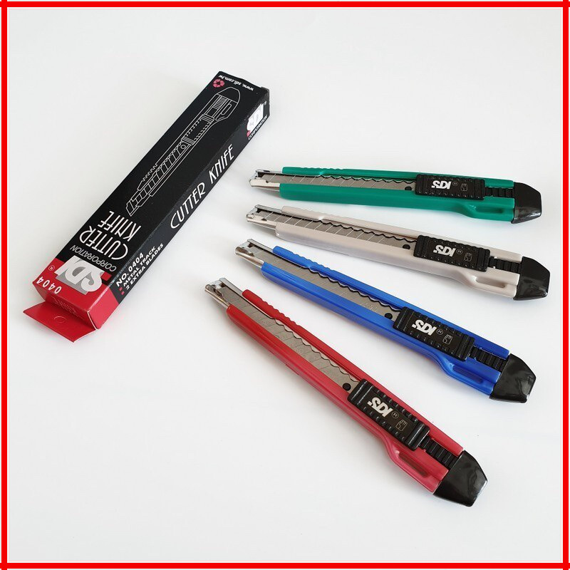 Combo 5 dao rọc giấy SDI 0404, Dao rọc giấy mini, dao rọc giấy decor deli, dao rọc giấy SDI 0404-AH