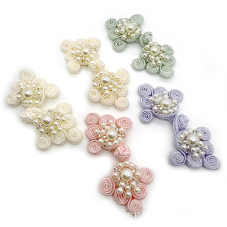 [A3-08] Nút Sườn Xám Trang Trí Quần Áo Cao Cấp Phong Cách Trung Hoa Dệt Tay Bàn Tay Sáu Gót Pha Lê Khóa Bán Buôn [8 * 3cm]