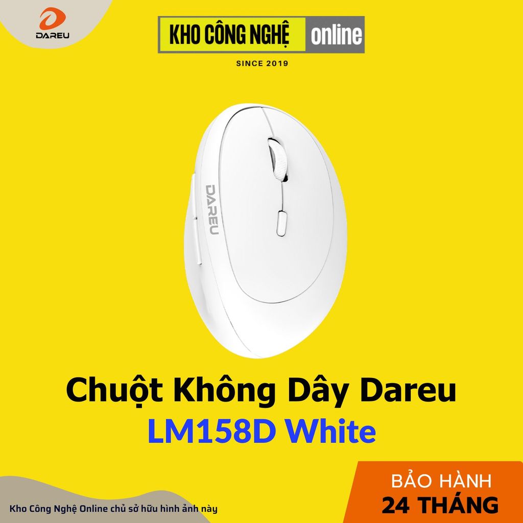 Chuột không dây DAREU LM158D - Trắng (Hàng Chính Hãng)