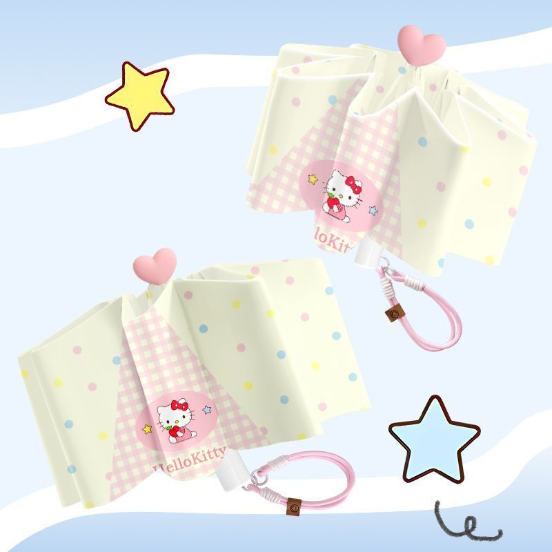 【Fast shipping】ô che mưa hello kitty  ô tự động hello kitty Hướng dẫn sử dụng ô Hello Kitty dễ thươn