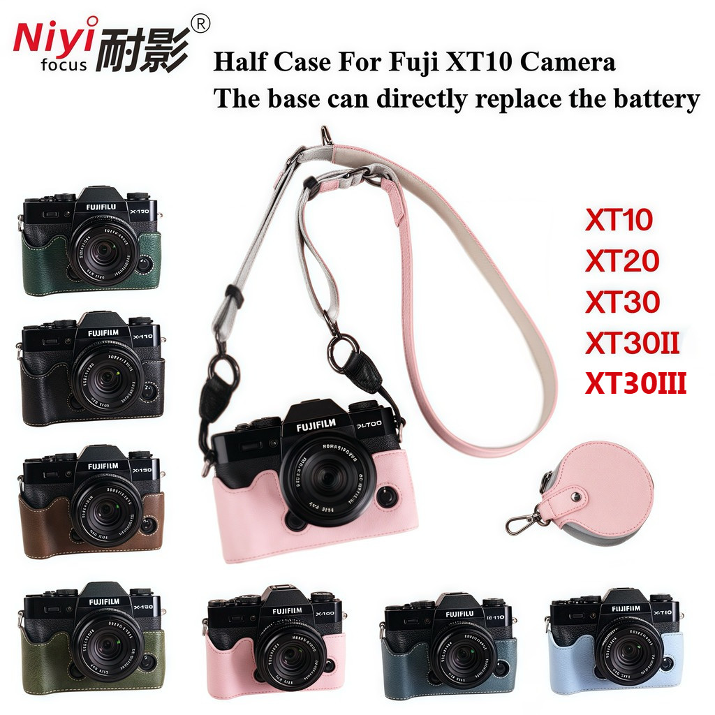  Bao Da PU Nửa Phong Cách Retro Túi Máy Ảnh Cho Fujifilm XT30 X-T30III XT10 XT20 XT30 II XT30III XT50 