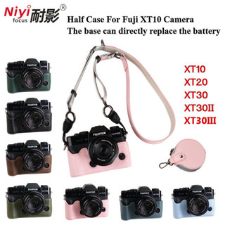  Bao Da PU Nửa Phong Cách Retro Túi Máy Ảnh Cho Fujifilm XT30 X-T30III XT10 XT20 XT30 II XT30III XT50 