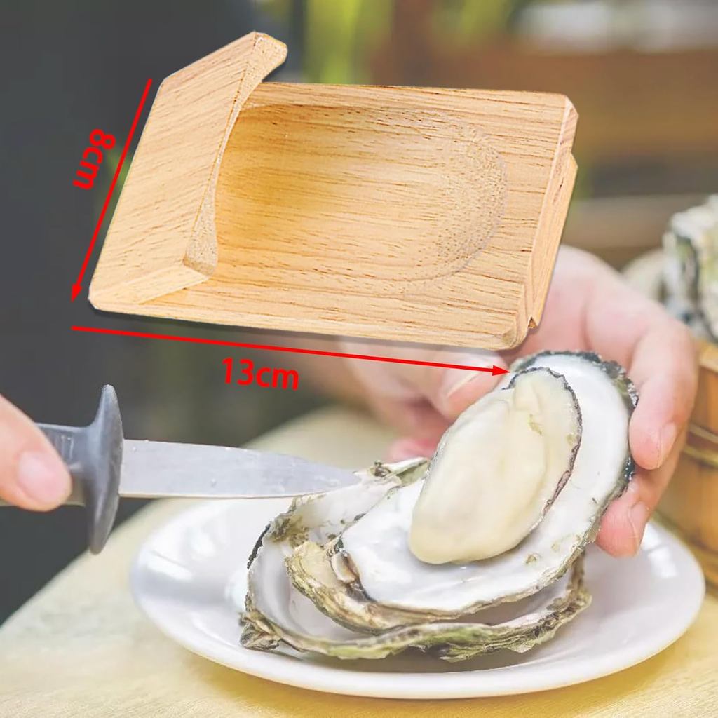 3 gói Oyster Shucking Kẹp, Gỗ Shucking Kẹp Oyster Shucking Protector, Giá đỡ bằng gỗ Oyster Shucking
