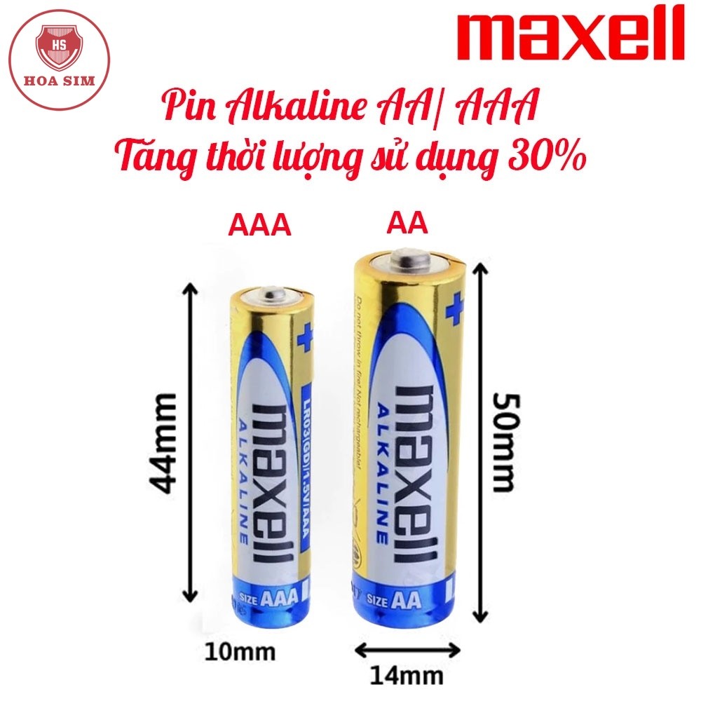 Pin kềm AA/ AAA 1.5V Maxell Super Alkaline tăng thời lượng 30% Chính Hãng - Pin Remote, Pin Đồng Hồ 