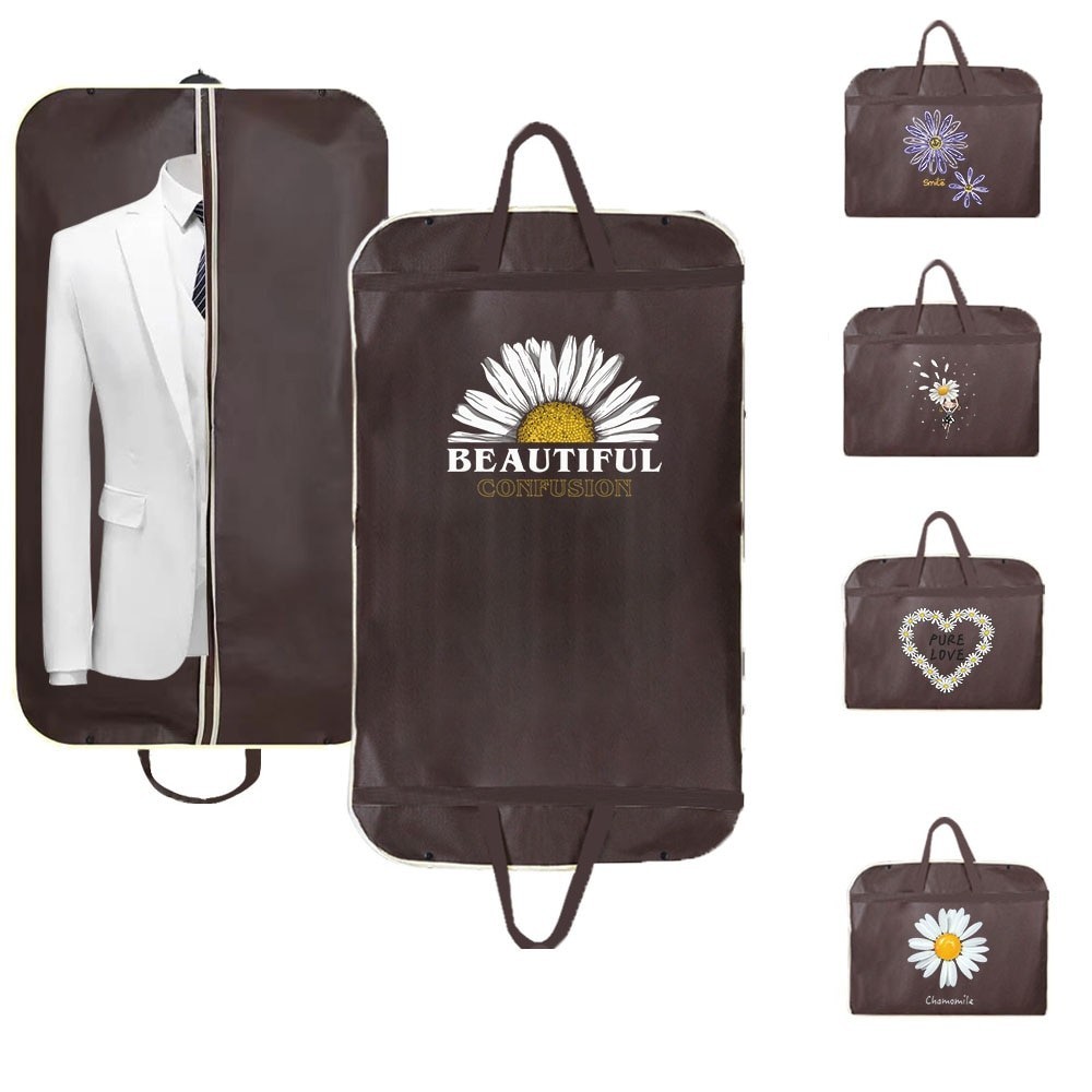 Dustproof Clothes Dress Cover Suit Coat Storage Bag Daisy Print Garment Bags Wardrobe Hanging Clothi