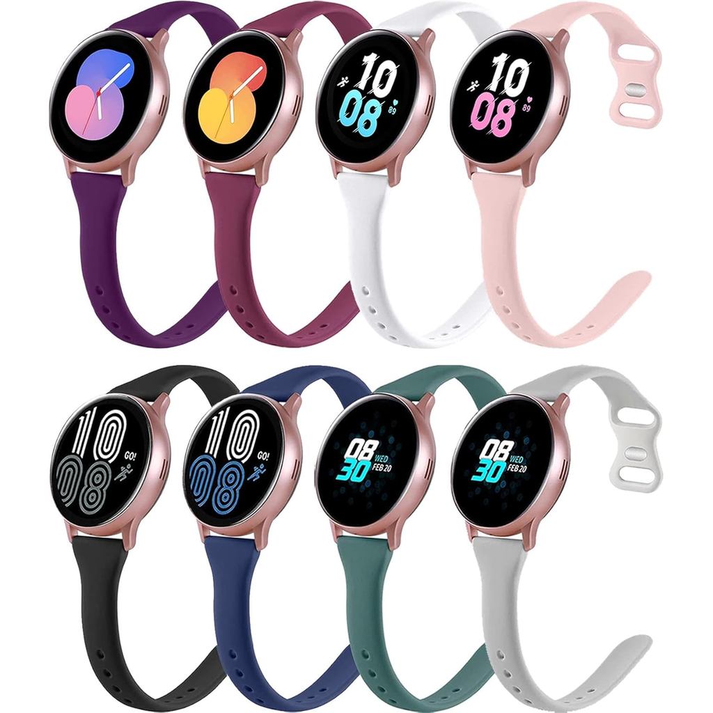 8 gói Slim Band Tương thích với Samsung Galaxy Watch 7 6 5 4 40mm 44mm, Active 2 40mm 44mm, Galaxy W