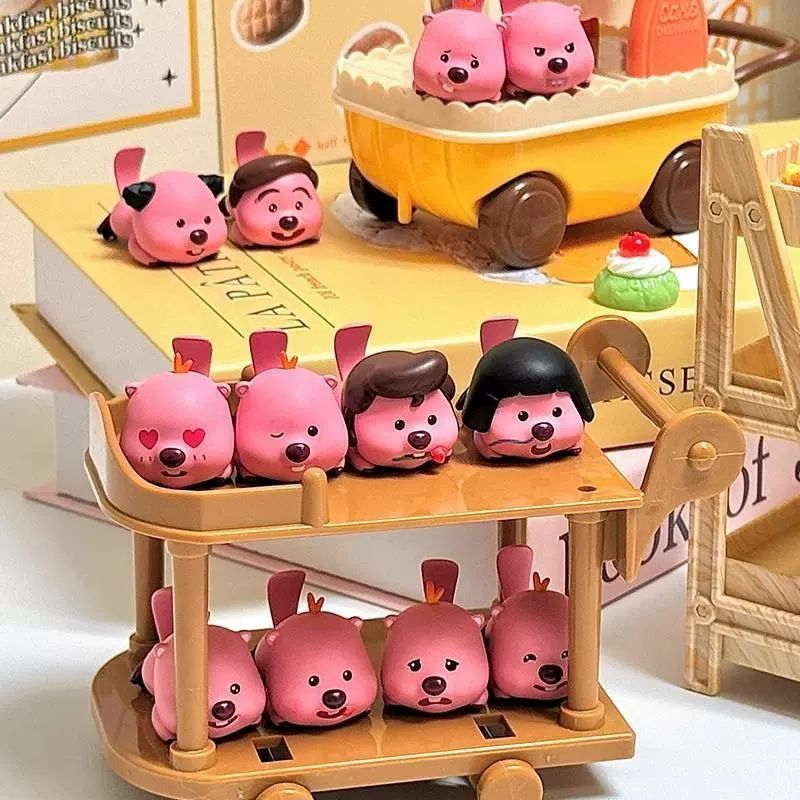 MINISO MINISO Sản phẩm cao cấp LOOPY Series Nằm Tư thế Hạt Hộp bí ẩn Đồ trang trí Đồ chơi hợp thời t