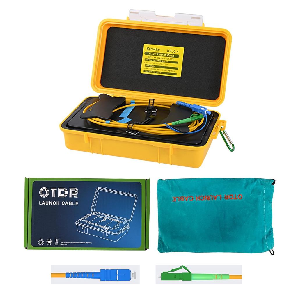 KOMSHINE FTTH Launch Fiber Cable SC / UPC-LC / APC Kết nối OTDR Hộp cáp phóng G652D Singlemode 9 / 1