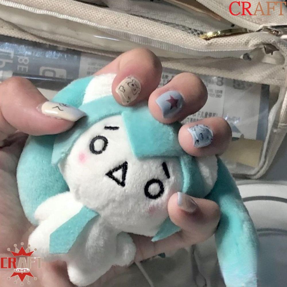 CRAFT Snow Miku Sang Trọng Móc Khóa, Lông Mềm Bandai Hatsune Miku Doll, Móc Khóa Sáng Tạo Sang Trọng