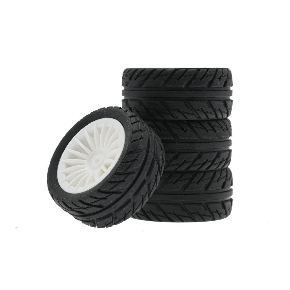 4 Bánh Xe Lốp Cao Su 50 Mm Cho SG1603 SG1604 SG1605 UDIRC UD1601 UD1602 UD1603 UD1604 1 / 16 RC Xe N