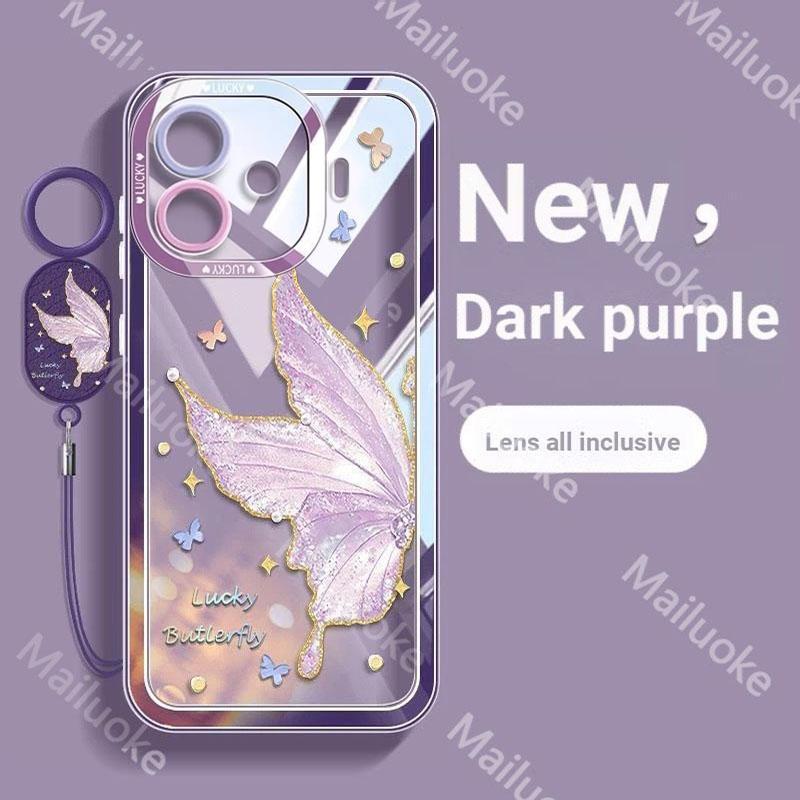 Dành Cho IQOO Z9 5G Ốp Lưng IQOO Z9X 5G Ốp Lưng IQOO Z9 Turbo Butterfly Jelly Clear Case Armor Chống