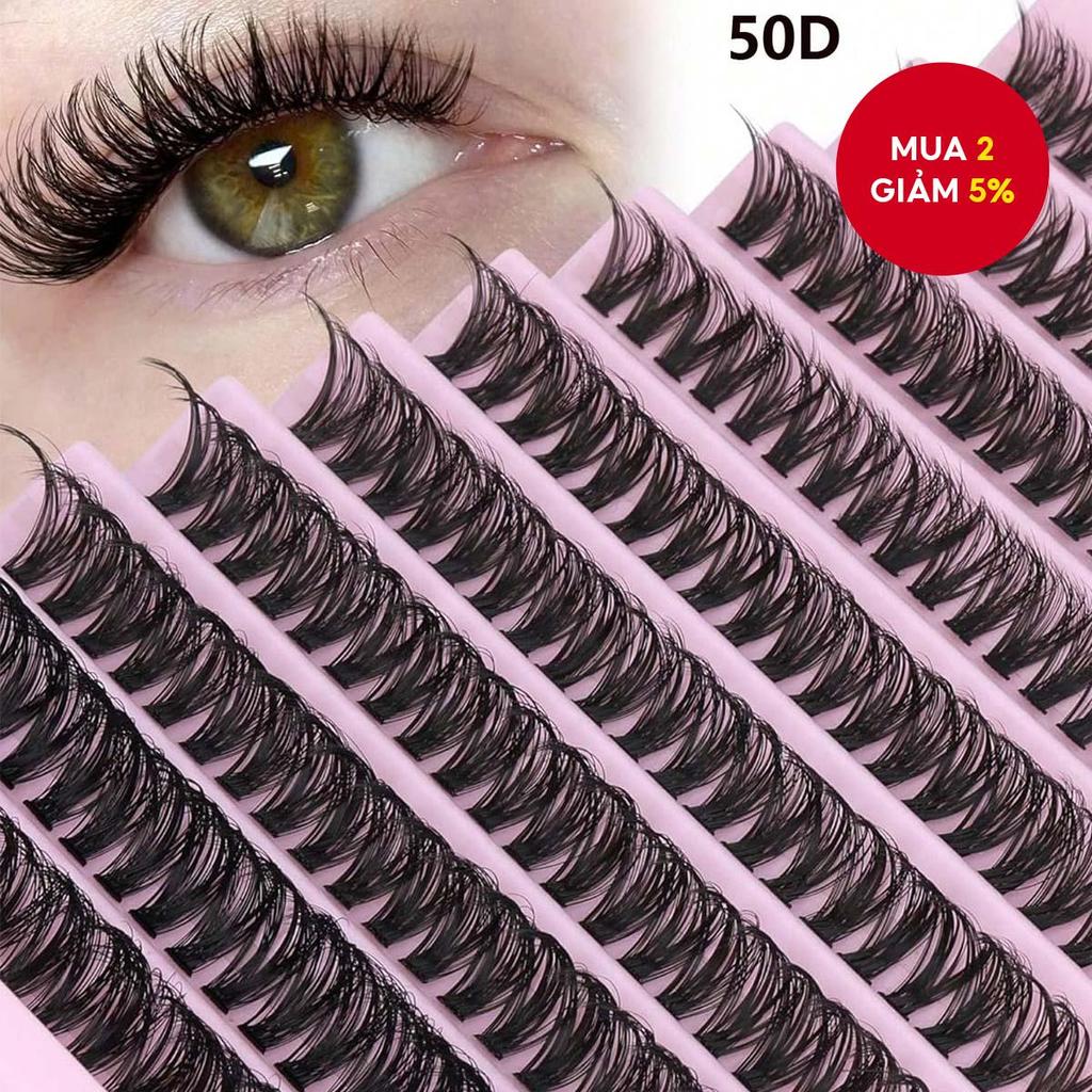 1 hộp chứa 50D/60D/30D Lông mi cá nhân 8-16mm 200 cụm lông mi Trộn tự nhiên