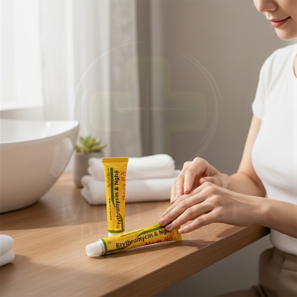 Kem Nghệ, Ngừa mụn Ery Nghệ- Ngừa Mụn,Ngừa Sẹo, Giảm thâm, Từ Tinh Chất Nghệ Nam Ha Tuýp 10gram