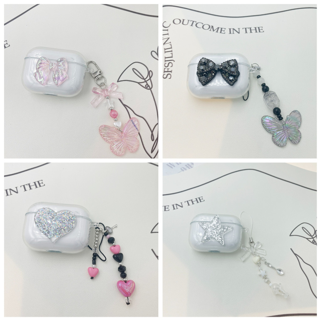 Ốp lưng trong suốt tình yêu sang trọng cho Anker Soundcore R50i / R50i NC K20i P20i P30i Vỏ tai nghe