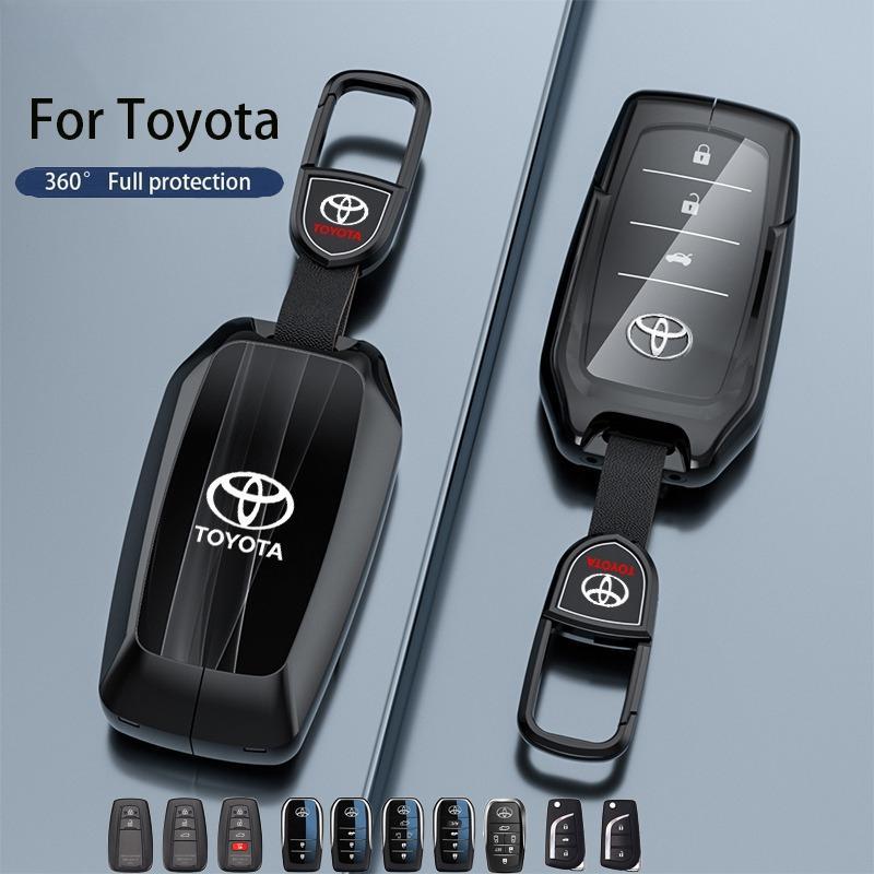 Hợp kim kẽm mới + Chìa khóa xe thủy tinh Fob cho Toyota Hilux Fortuner Alphard Vellfire Hellfire Cor