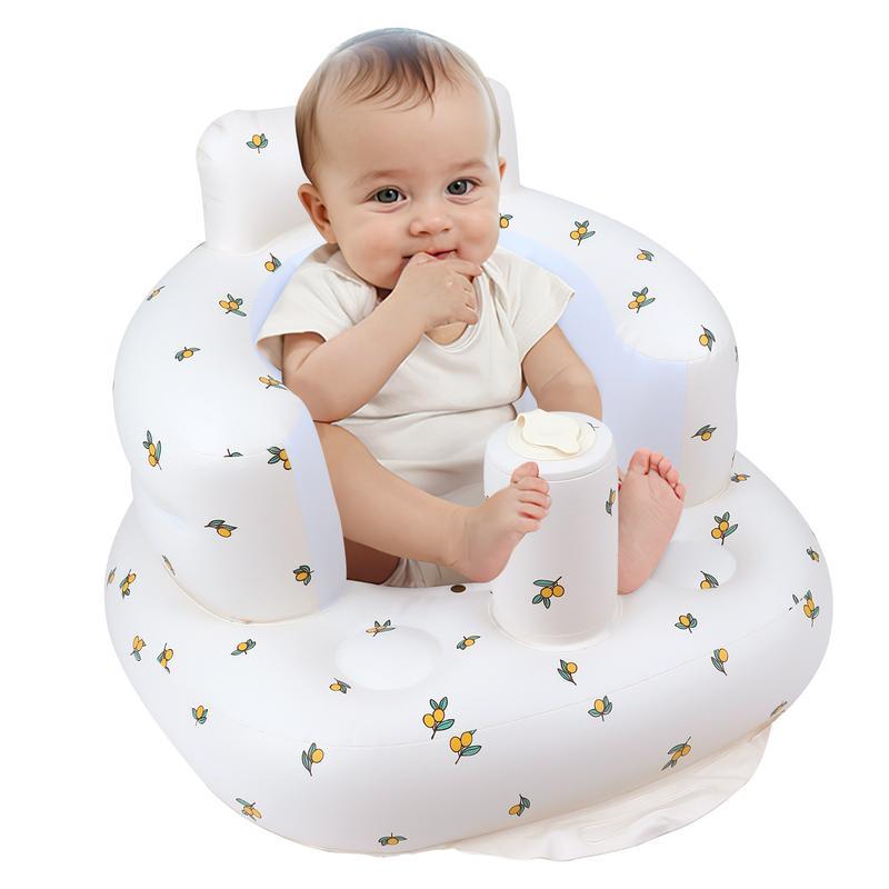 [MỚI] InflatableBabyFloorSeats (Nowheels) forBabies3Months & Up, InflatableBabySetforSittingUpwithBu
