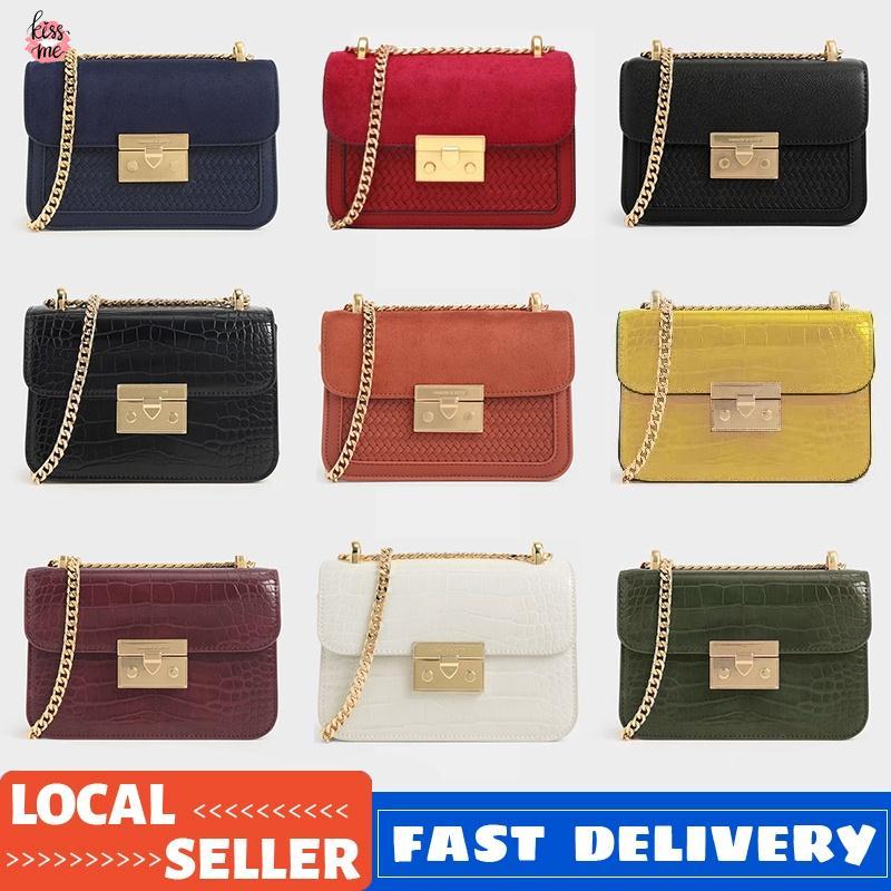 HA3 HOT BÁN CNK Croc-Effect Dệt Hộp Dây Đeo Đeo Vai Đẩy Khóa Đóng Túi 80700972 80700798 80700