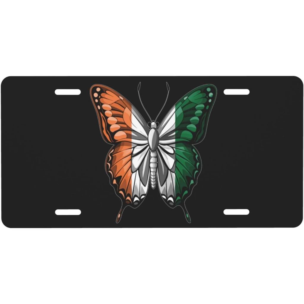 Bướm Cote d 'Ivoire Biển Số Cờ Bờ Biển Cho Nam Nữ Cá Tính Trang Trí Xe Phía Trước Mặt Sau Mới Lạ Kim