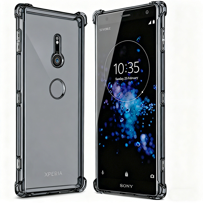 Dành Cho Sony Xperia XZ3 H9436 H8416 H9493 Silicon Lỏng Trong Suốt Linh Hoạt Bán Trong Suốt Chống Ốp