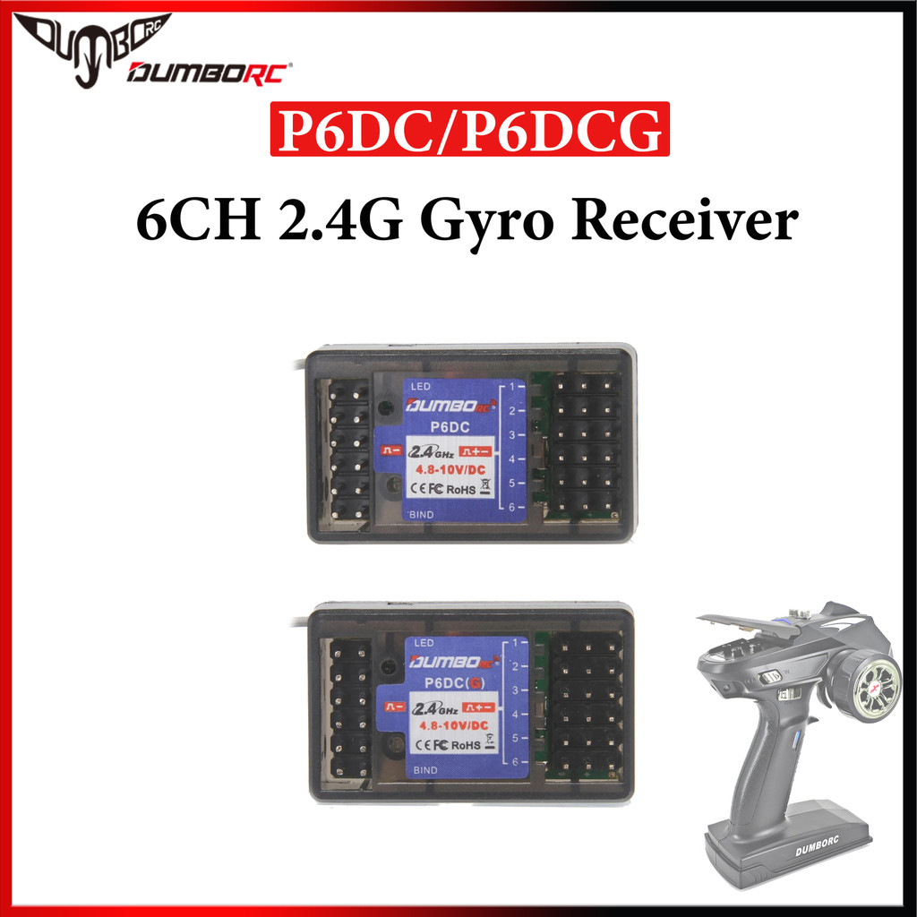 DUMBORC 6CH P6DC P6DCG 2.4G Con Quay Hồi Chuyển Cho X4 X6 DDF-350 X6PM-350 Máy Phát RC Xe Tải Xe Tăn