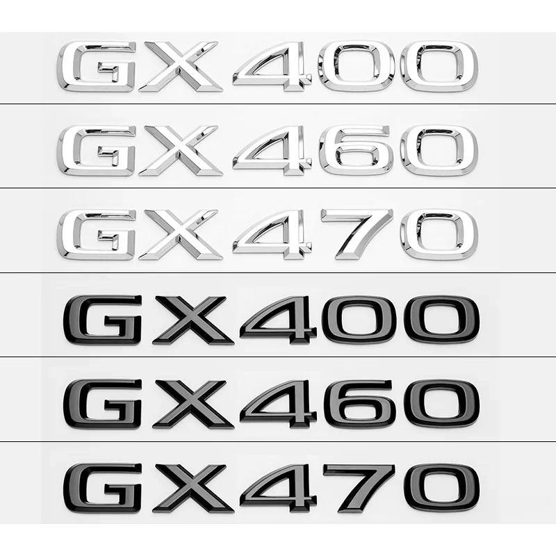 3D Chrome Bóng Đen ABS Chữ Số GX400 GX460 GX470 Biểu Tượng Cho Xe Lexus Thân Xe Logo Huy Hiệu Miếng 