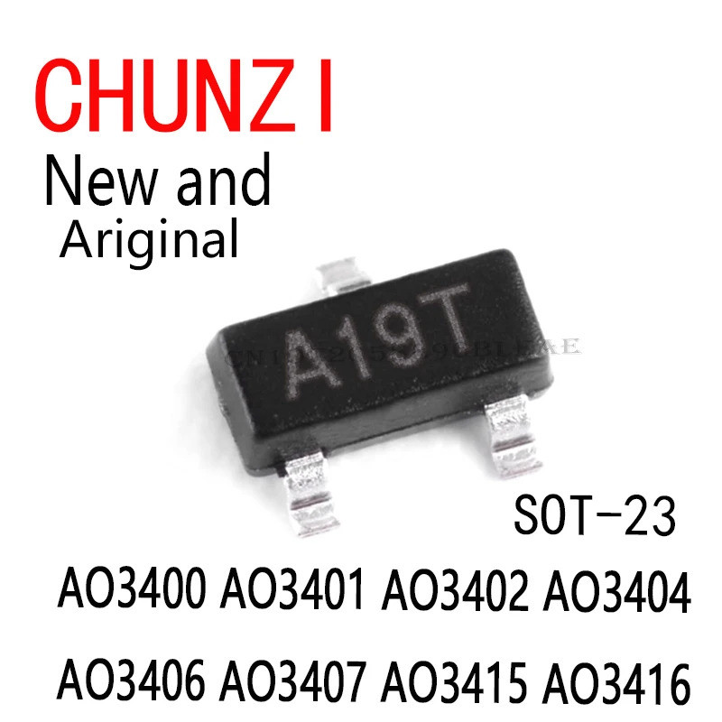 Bộ 50 Mới Và Chính Hãng SMD AO3400A A09T MOSFET STO-23 AO3400 AO3401 AO3402 AO3404 AO3406 AO3407 AO3