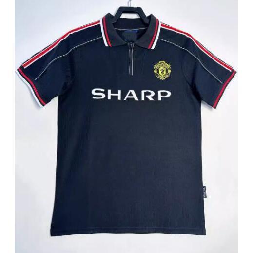 #M Áo bóng đá cổ điển màu đen 98-99 Man Utd. Manchester United
