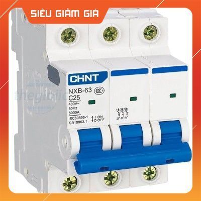 NXB-63 3P C25 6kA Aptomat MCB CHiNT 3 Cực 25A SmartFix Linh Kiện