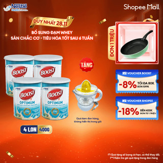   Tặng Máy Vắt  Bộ 4 Sữa Bột NESTLÉ BOOST OPTIMUM Singapore Bổ Sung Dinh Dưỡng Cho Người Lớn Tuổi 400G 