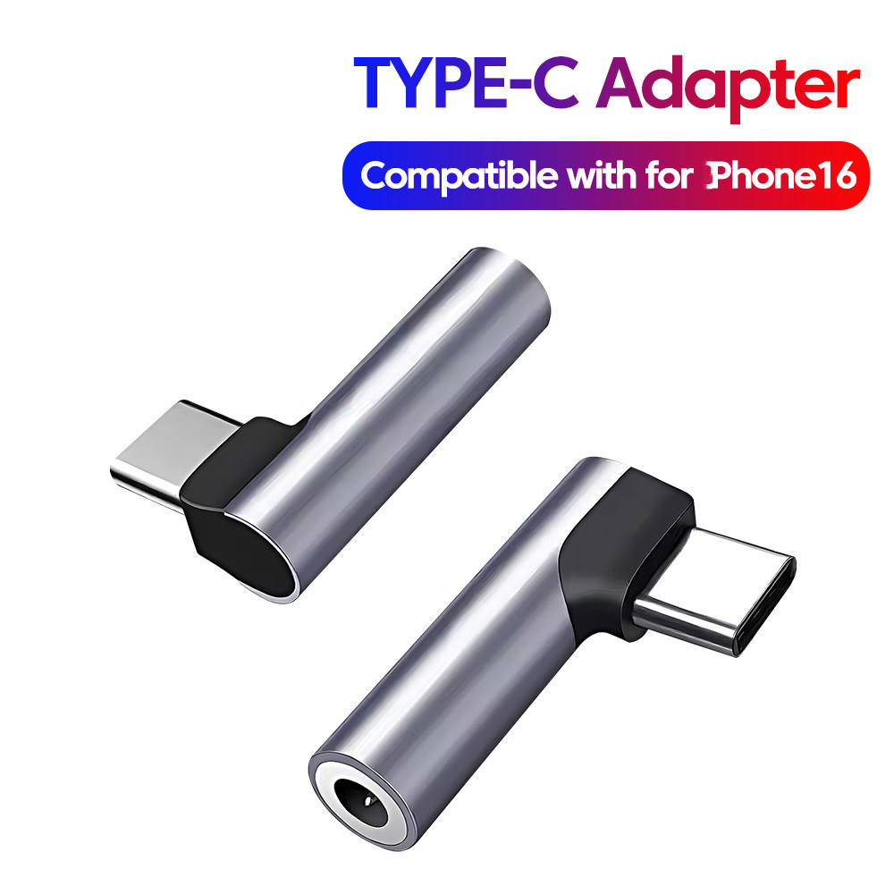 Elough Elbow Type C sang Jack 3.5mm Bộ chuyển đổi âm thanh Bộ chuyển đổi tai nghe Hỗ trợ cuộc gọi th