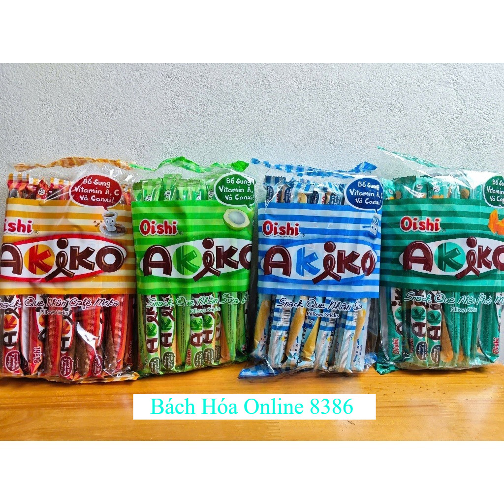 Gói Akiko Oishi Snack Que Bổ Xung Vitamin A, C và Canxi 140g ( 7g x 20 gói )
