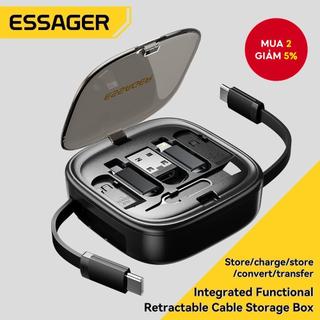  Essager Hộp Đựng Dây Cáp Sạc Nhanh 60W 3A 480Mbps Đa Năng Cổng 