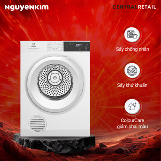  Máy sấy quần áo thông hơi Electrolux 9 kg EDV904H3WC 