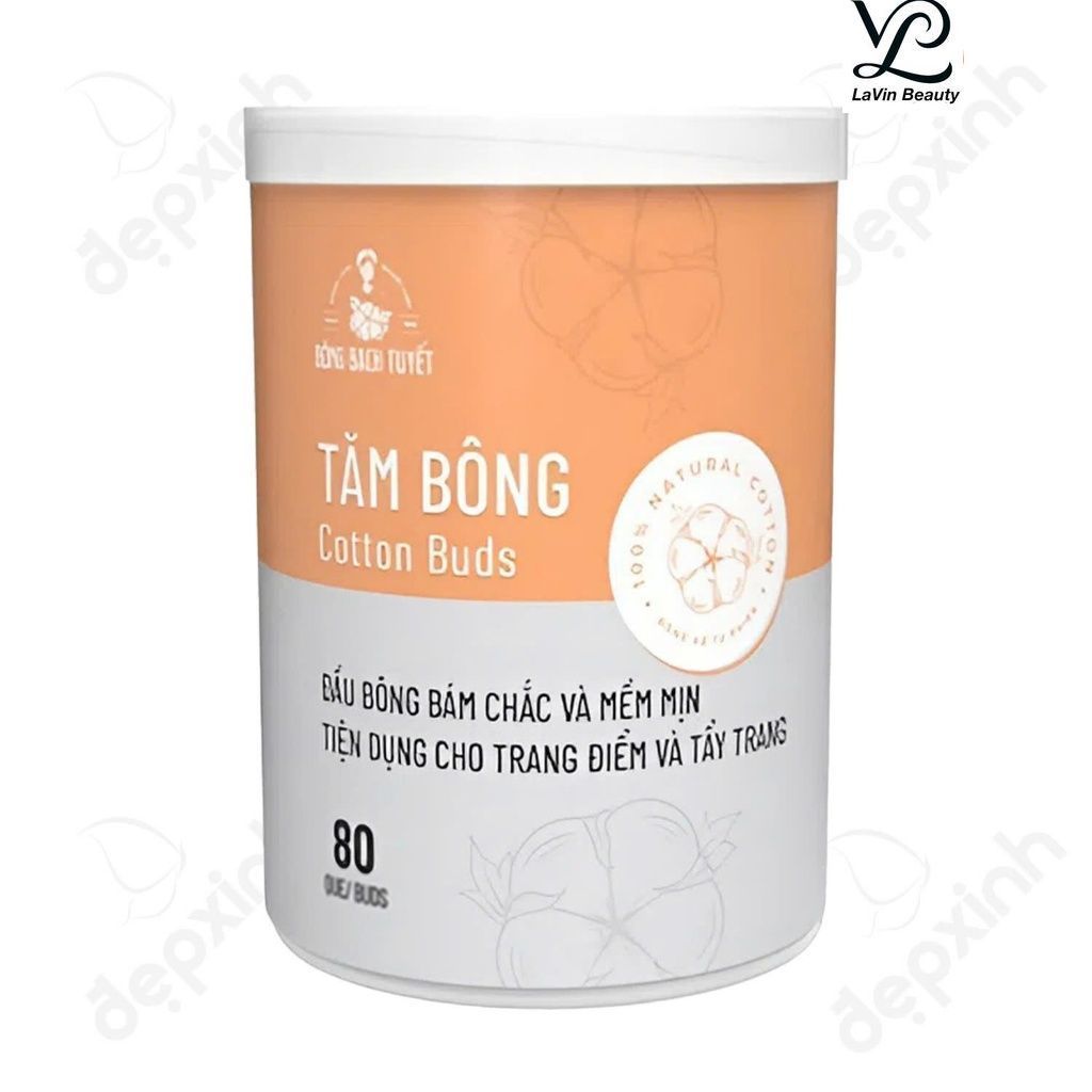 Tăm bông người lớn Kotton Care Cotton Bubs 80 que LaVin Beauty