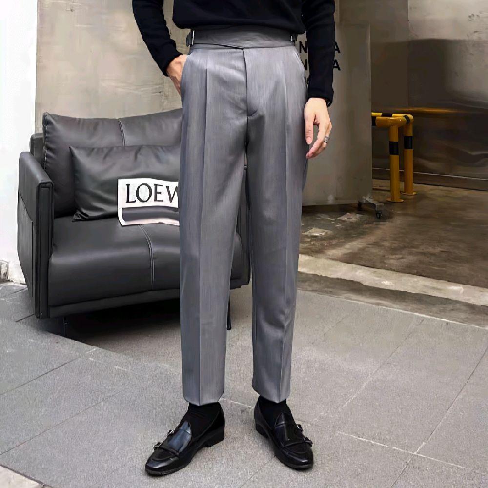 Quần Âu Gurkha Nam Quần Tây Gurkha Nam Lưng Cao Cạp Đôi, Ống Xuông Chất Liệu Vải Cao Cấp