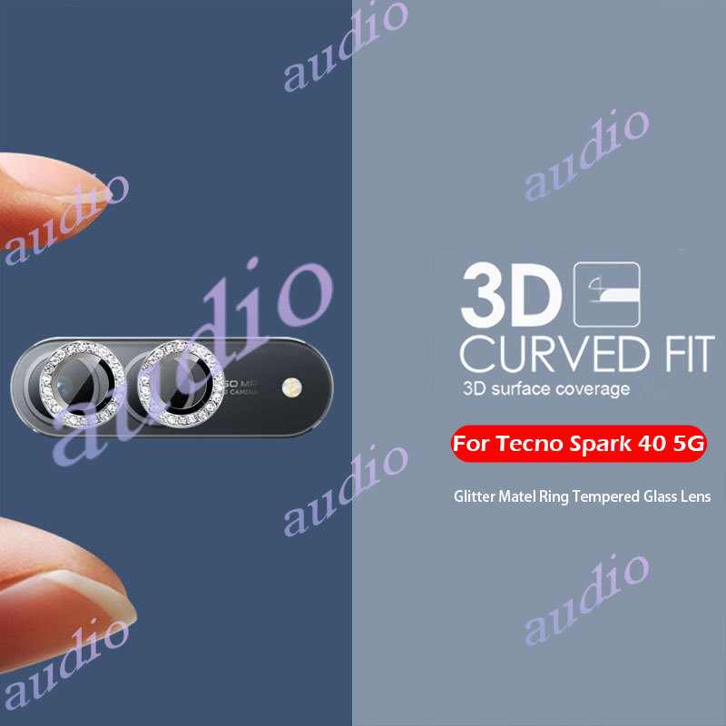 TECNO Spark 40 5G Kim Cương Lấp Lánh Kim Loại Kính Bảo Vệ Ống Kính Máy Ảnh Cho Tecno Spark 40 Spark4