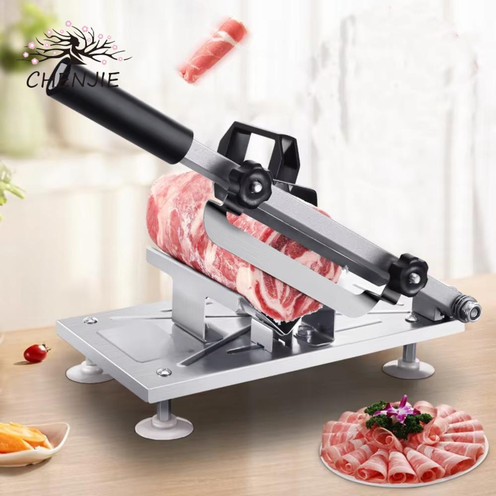 Máy thái thịt CHENJIE, Máy cắt thịt thiết kế lò xo thủ công, Máy hút thịt chống trượt đa chức năng Máy cắt lát thực phẩm bằng thép không gỉ chống gỉ Thịt bò