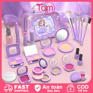 Bộ Đồ Chơi Trang Điểm Mô Phỏng Cho Bé Gái -  Kèm Túi Xách Cầm Tay Thời Trang, Chất Liệu An Toàn Không Độc Hại