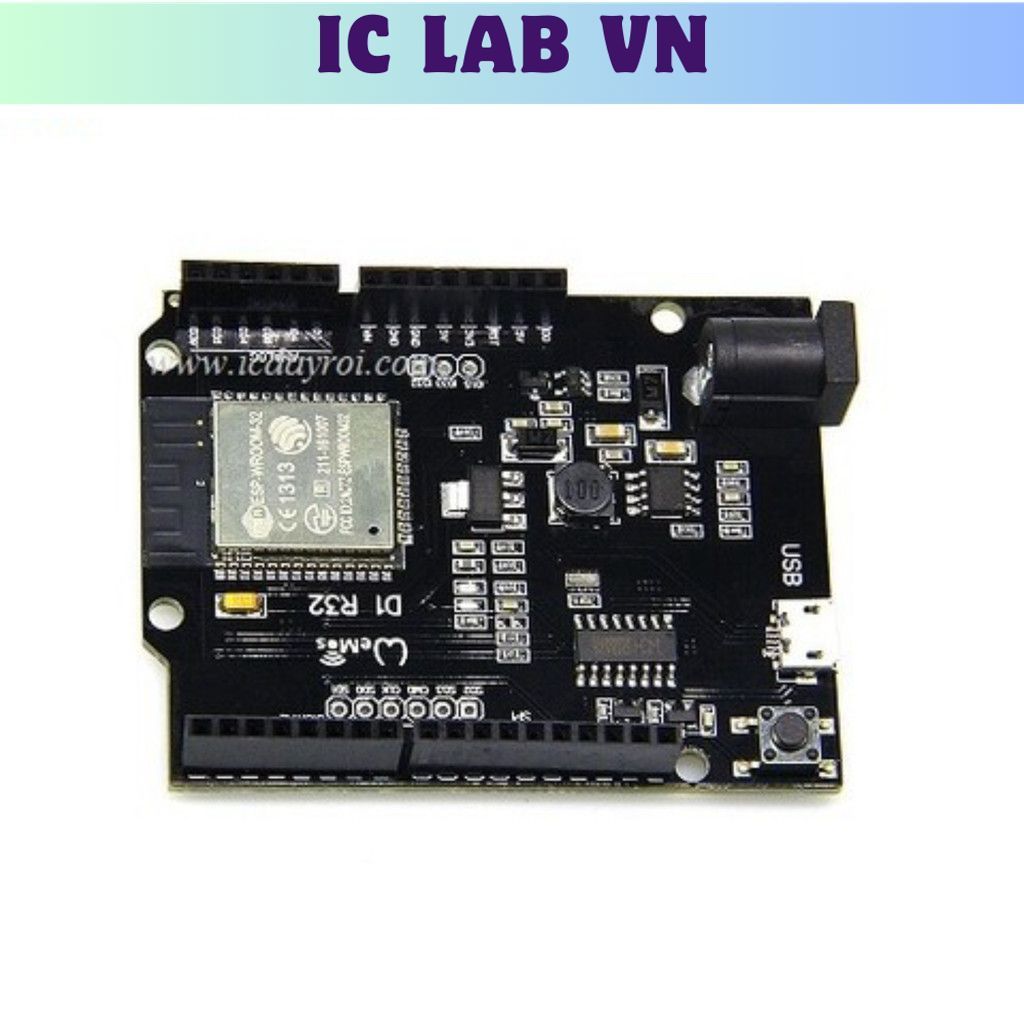 Kit Arduino ESP32 4MB Flash UNO D1 R32 Ic Lab VN