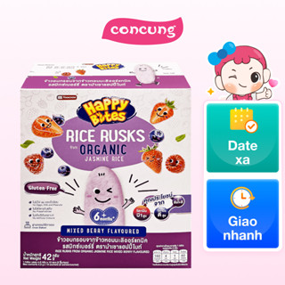 Bánh từ gạo Hữu cơ Happy Bite Vị Hỗn Hợp Quả Mọng 42g