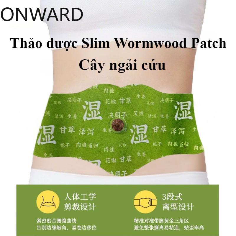 Miếng dán giảm béo thảo dược ONWARD, Miếng dán nút bụng Mugwort, Miếng dán giảm béo ngải cứu