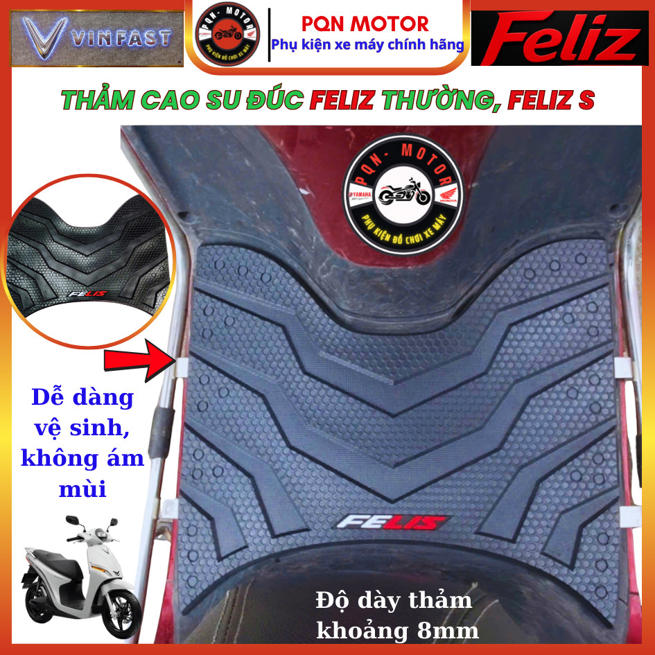 Thảm Cao Su Đúc VinFast Feliz Thường, Feliz S, Feliz 2025, Feliz NEO – Dày Bền, Chống Trượt