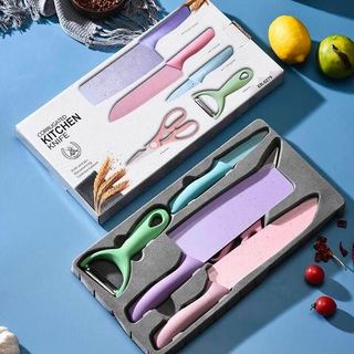  Bộ Dao Nhà Bếp Lúa Mạch Nhật Bản chính hãng - Dụng Cụ Nhà Bếp Cao Cấp Tiện Dụng Lưỡi Dao Sắc Bén 