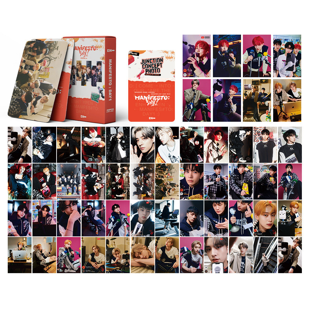 [5.7 * 8.6cm] EN Photocard EN MANIFESTO DAY1 Album LOMO Bộ sưu tập Thẻ tự chế 55 Thẻ KPOP sóng Hàn Q