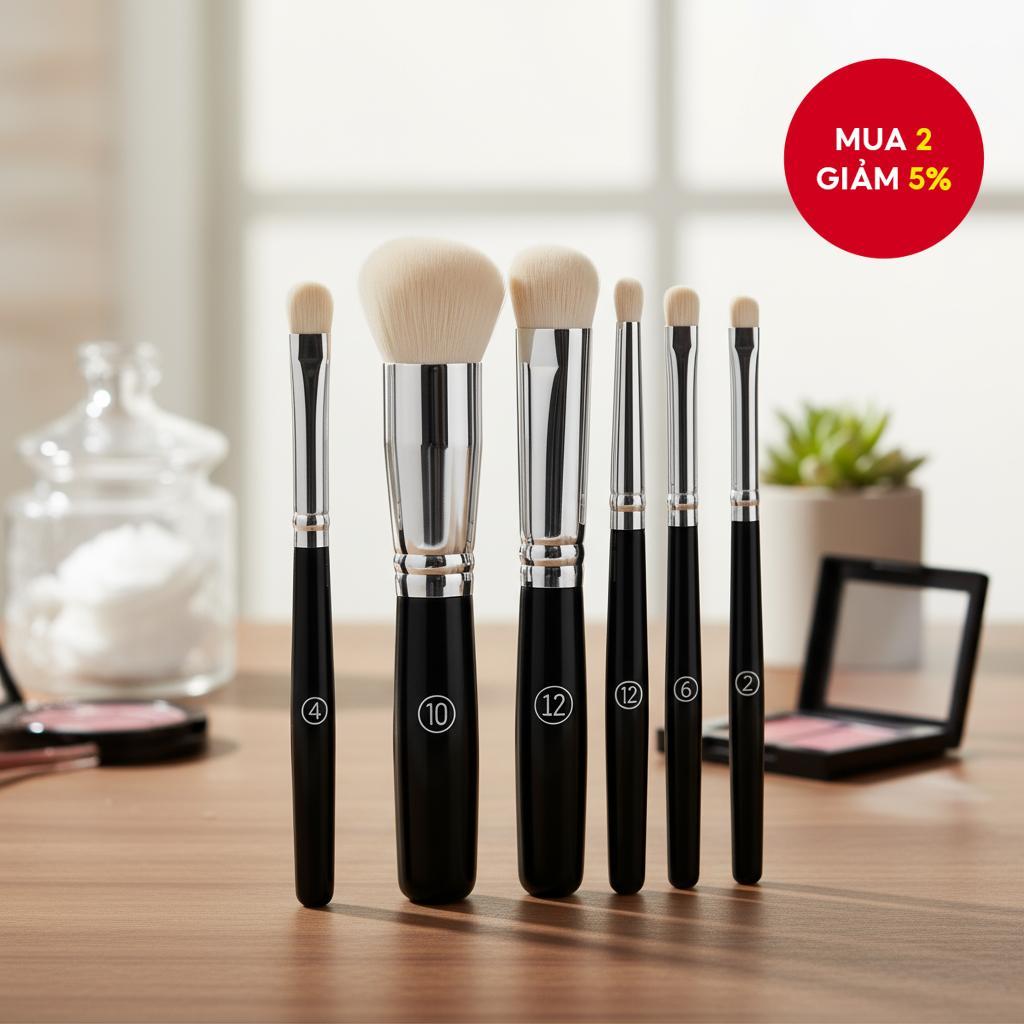 Bộ 6 Cọ Vẽ Khô Mini | Lông Nhân Tạo cho Warhammer 40K, DND, Mô Hình Citadel | Chi Tiết Nhỏ & Làm Nổi