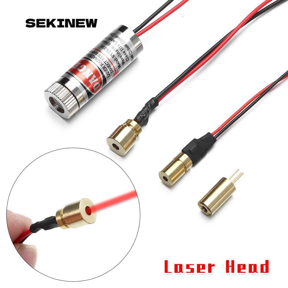 SEKINEW Point / Line Laser 650nm 5mW Đầu mô-đun đầu Diode Laser có thể điều chỉnh Laser