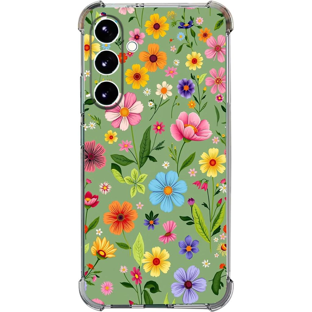 Ốp Lưng Cho Galaxy A36 5G, Hoa Đẹp Bảo Vệ Giọt Xanh Chống Sốc TPU Bảo Vệ Toàn Thân Chống Trầy Xước C