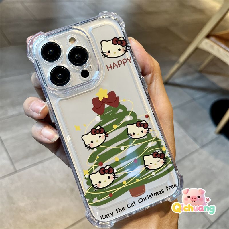 Ốp Cây Giáng Sinh Cho Xiaomi Poco F7 Ultra X6 F6 F5 F2 Pro F4 GT F3 X2 5G 4G Vỏ Điện Thoại Mèo Hello